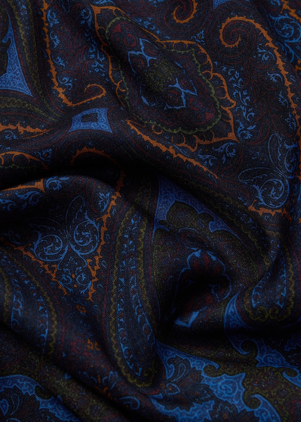 Wool Silk Paisley Scarf - Paul Stuart Signature
