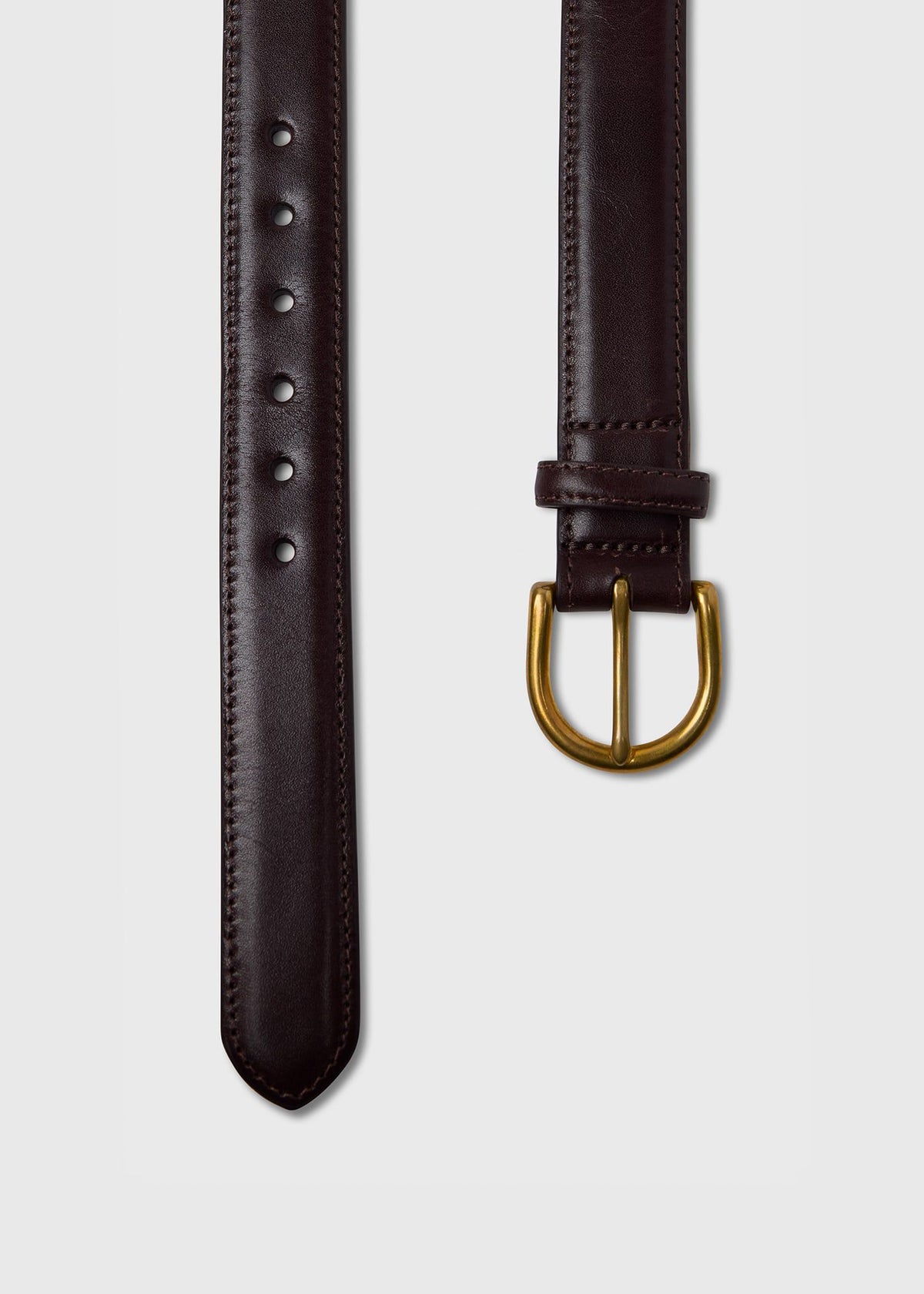 Calfskin Belt with Brass Buckle - Paul Stuart Recommended