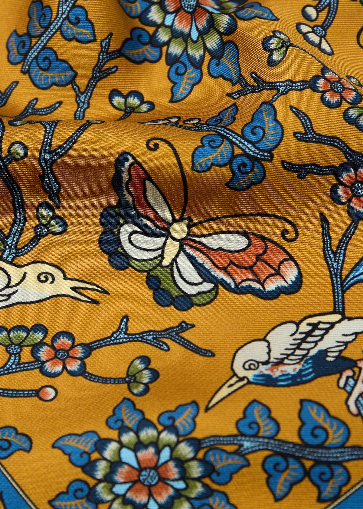 Floral Bird Silk Pocket Square - Paul Stuart Hot Sale