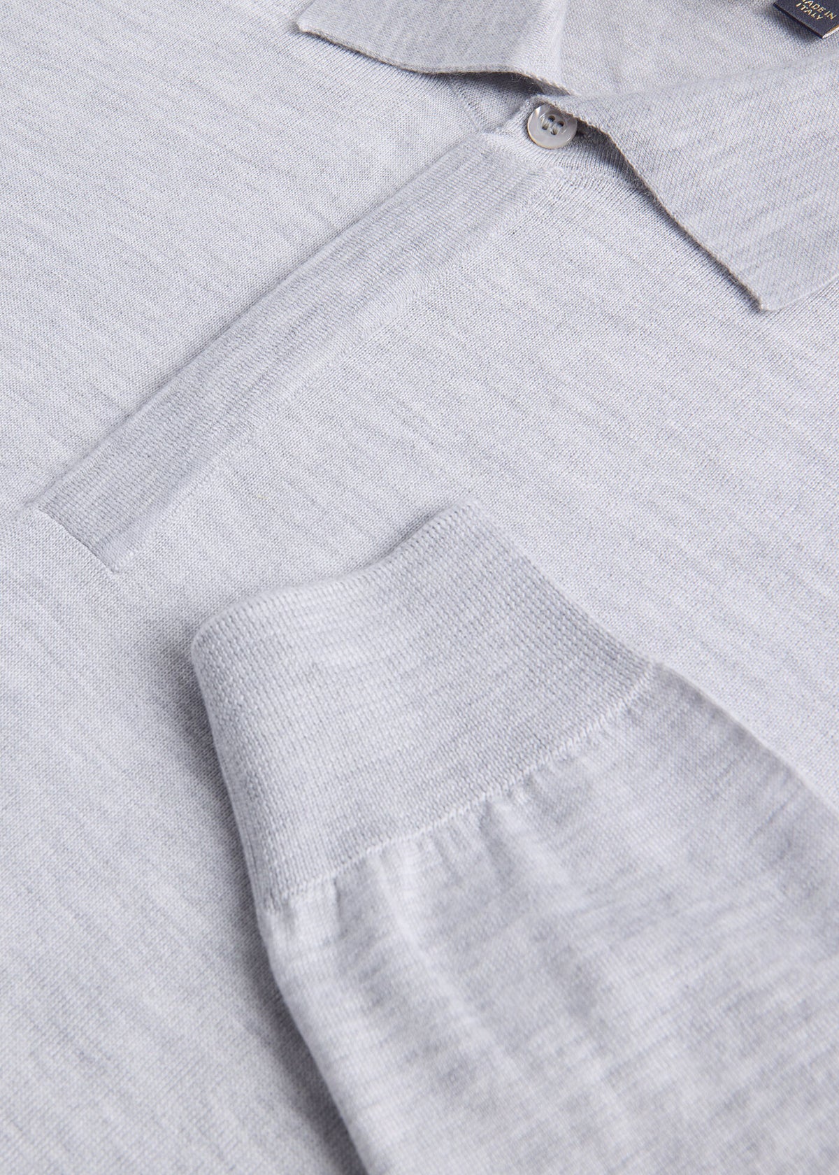 Cashmere & Silk Long Sleeve Polo - Paul Stuart Quality