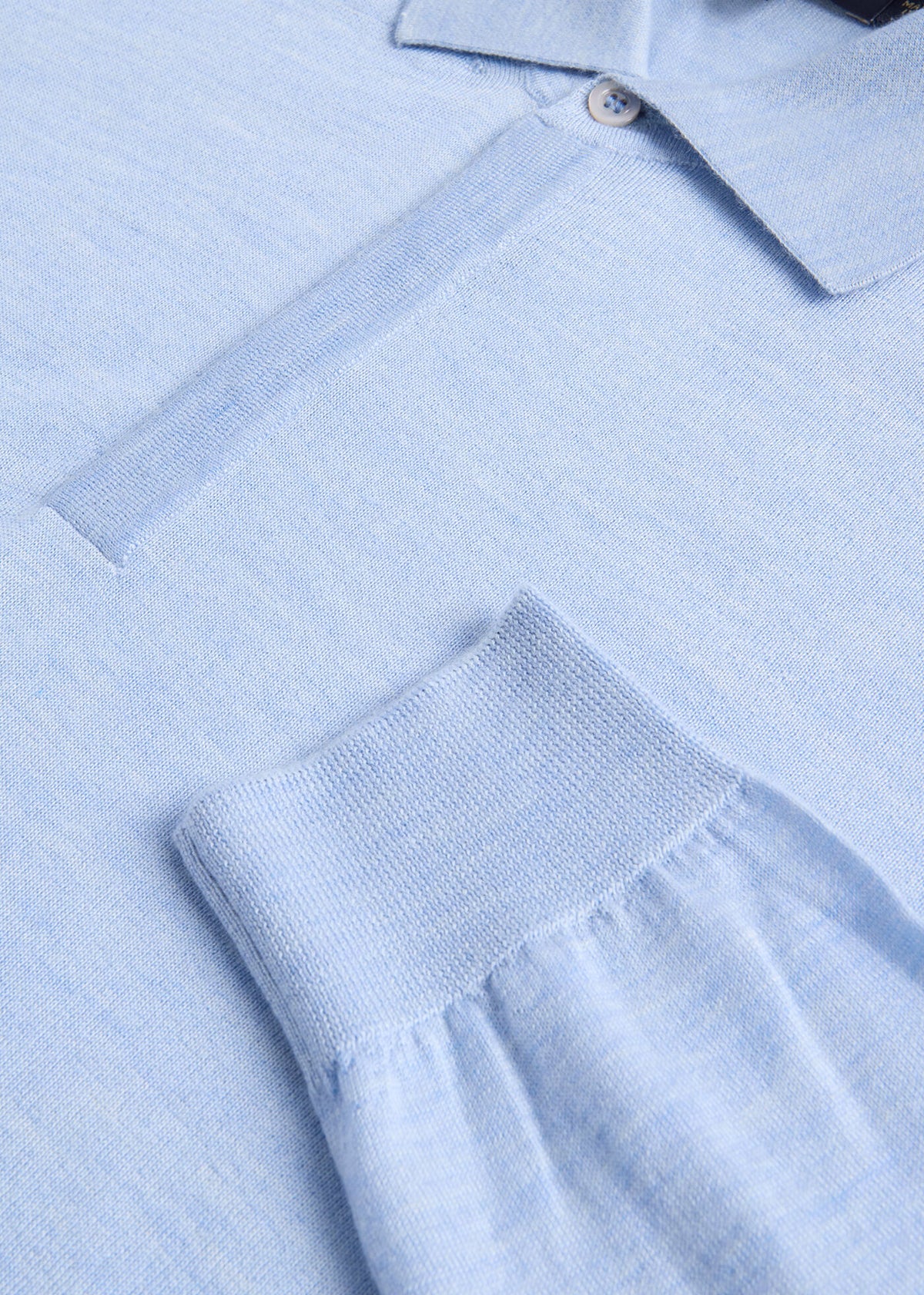 Cashmere & Silk Long Sleeve Polo - Paul Stuart Value