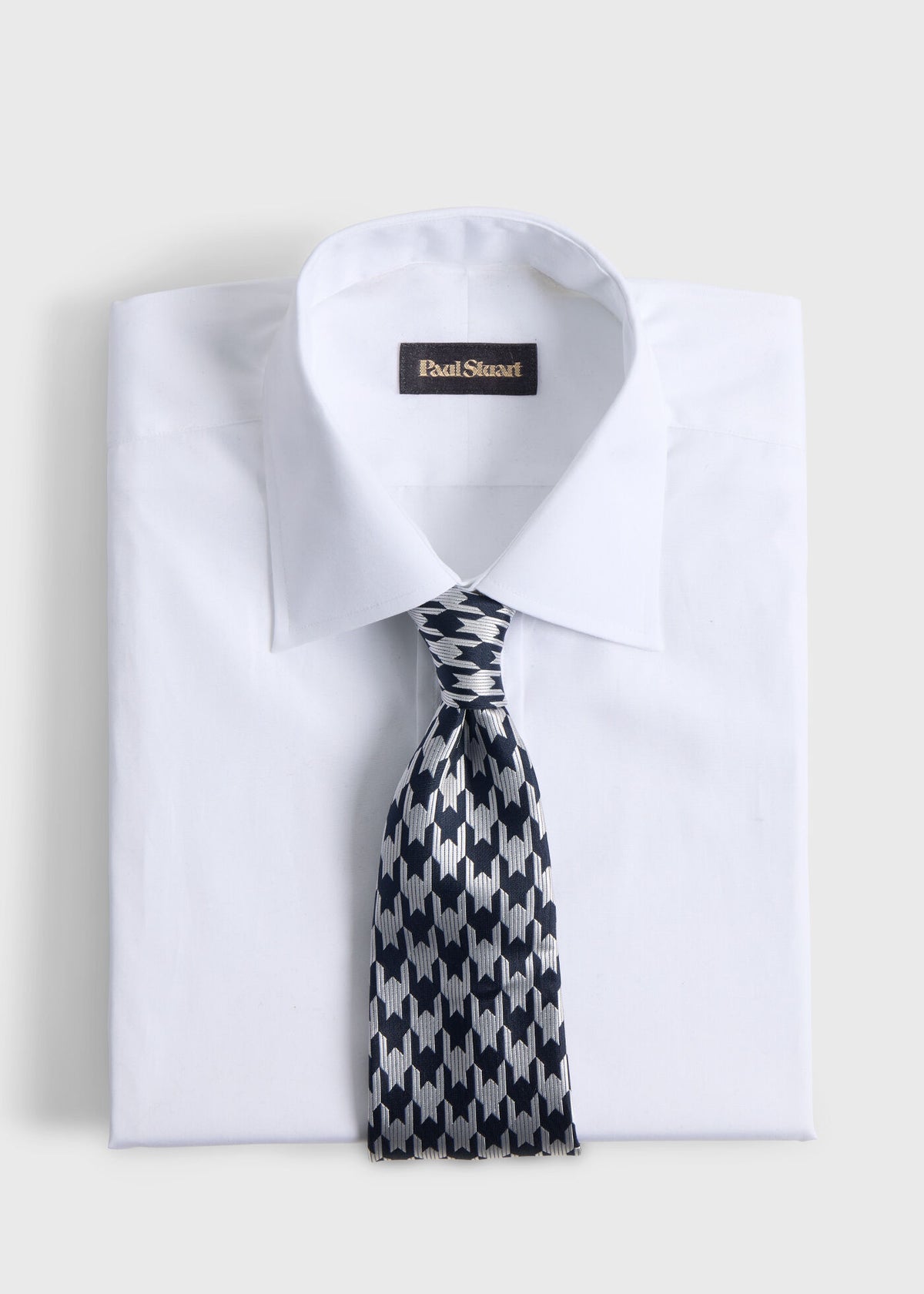 Woven Silk Houndstooth Tie - Paul Stuart Premium