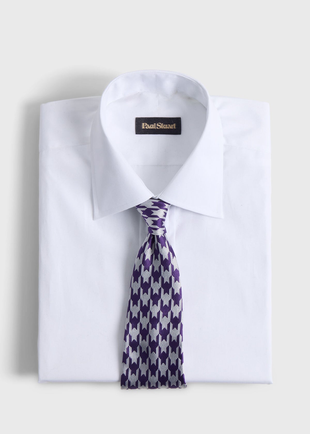 Woven Silk Houndstooth Tie - Paul Stuart Trusted