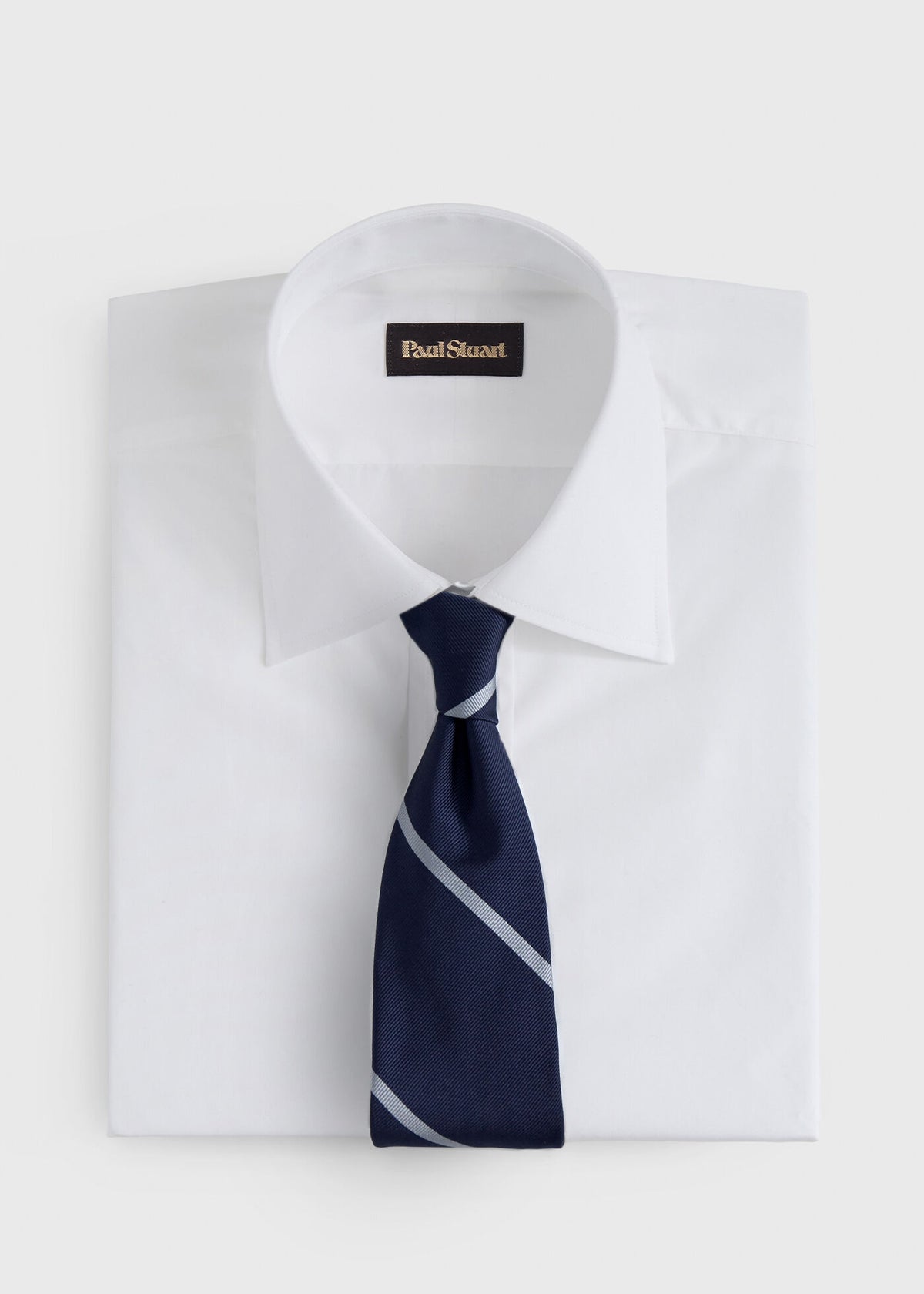 Woven Silk Regimental Stripe Tie - Paul Stuart Classic