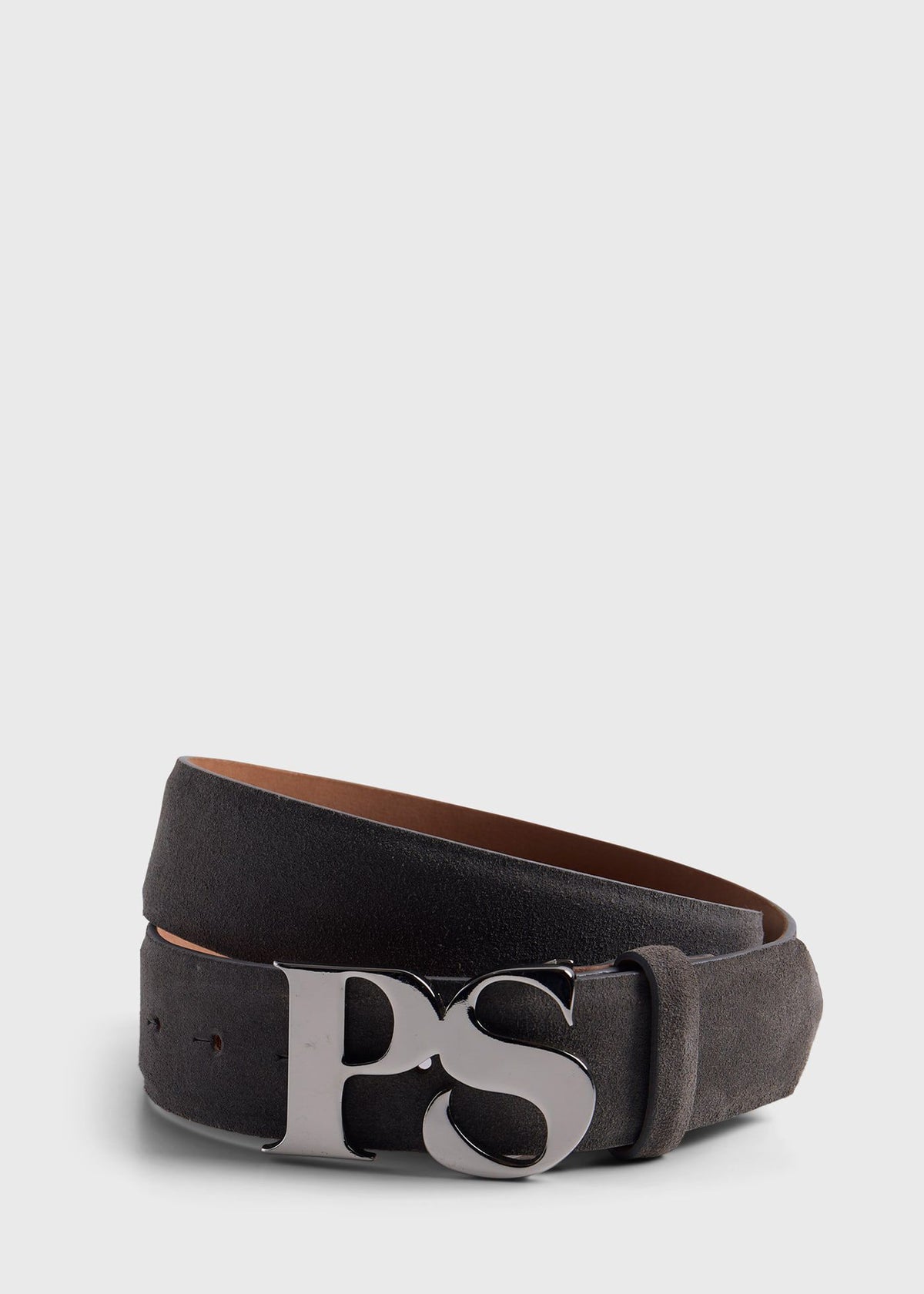 PS Nickel Logo Suede Belt - Paul Stuart Signature