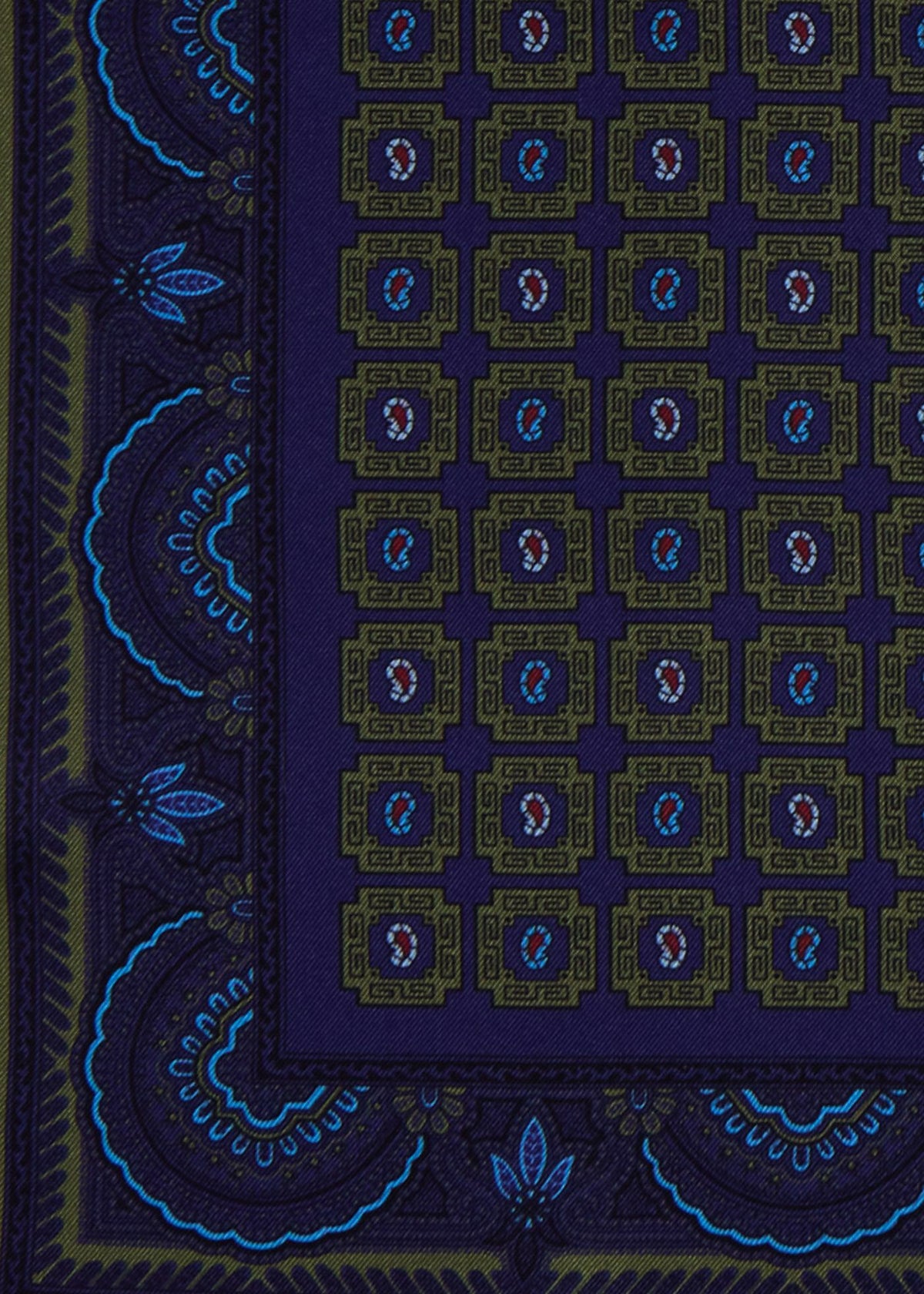 Printed Silk Medallion Pocket Square - Paul Stuart Discount