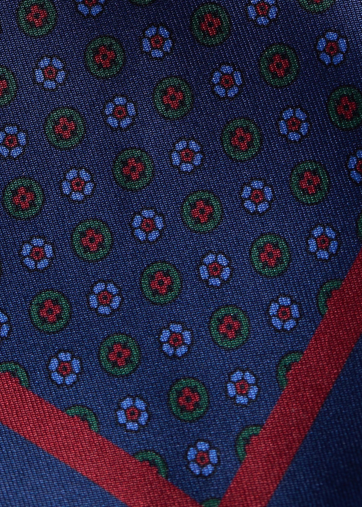 Micro Medallion Print Pocket Square - Paul Stuart Signature