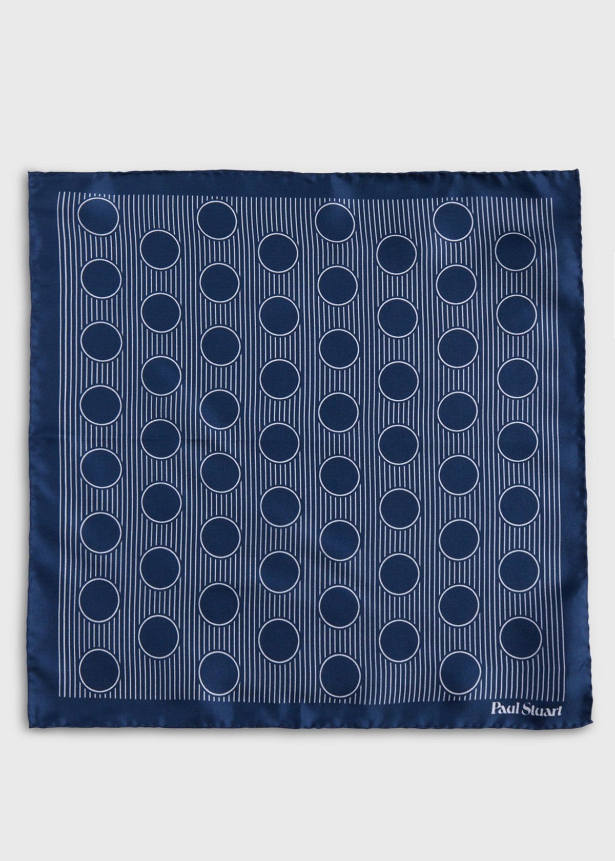 Printed Silk Large Dot Pocket Square - Paul Stuart Trending