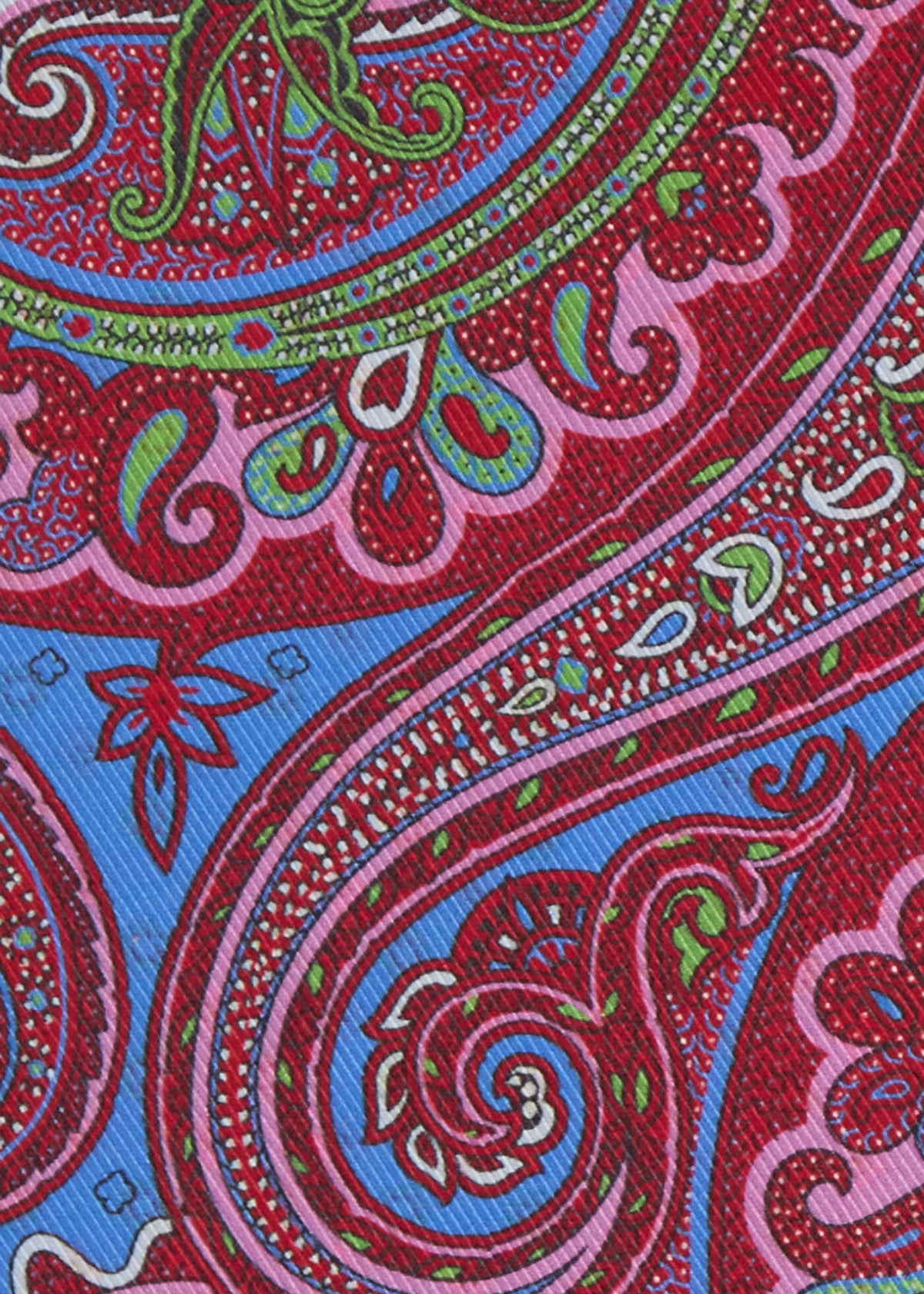 Printed Silk Paisley Pocket Square - Paul Stuart Classic