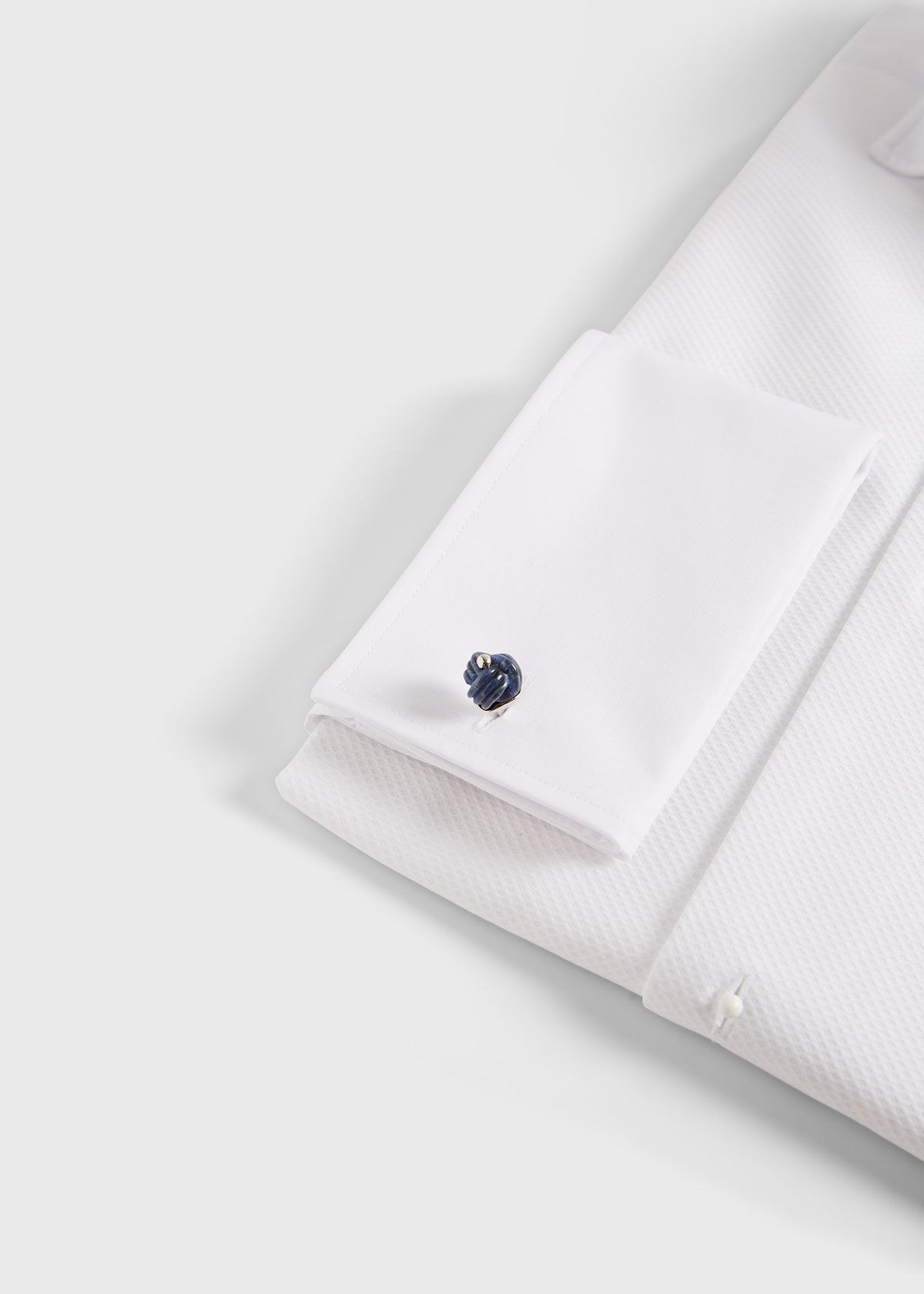 Sterling Silver with Sodalite Carved Knot Cufflinks - Paul Stuart Value