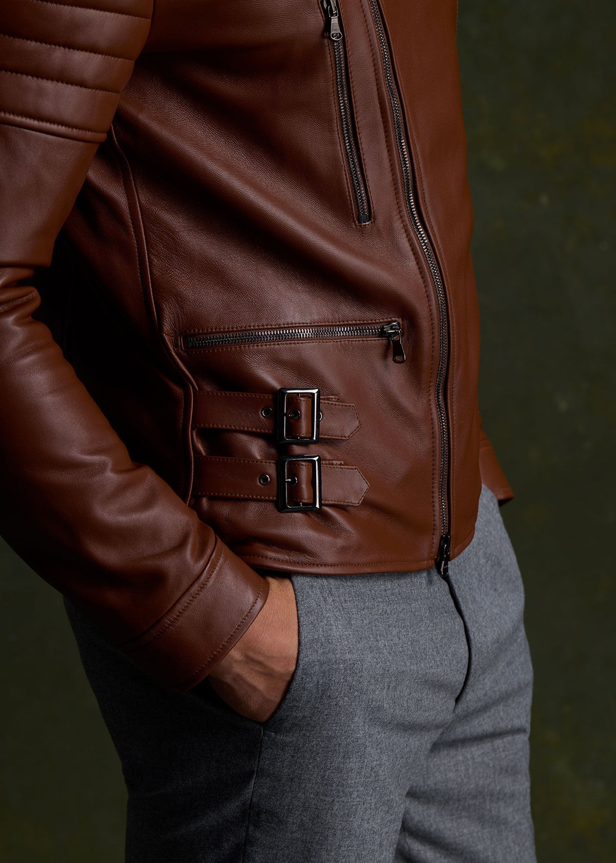 Leather Motorcycle Jacket - Paul Stuart Signature