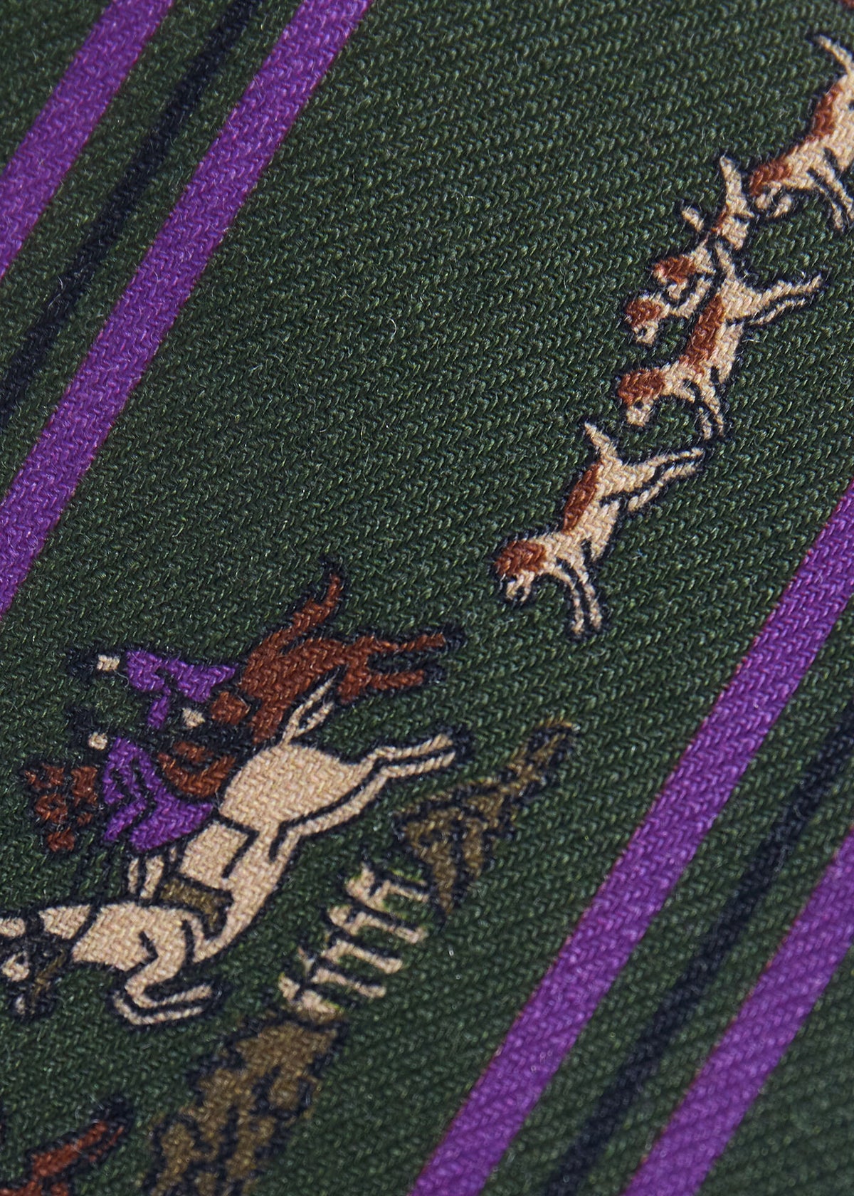 Printed Silk Rider Motif Tie - Paul Stuart Smart Buy