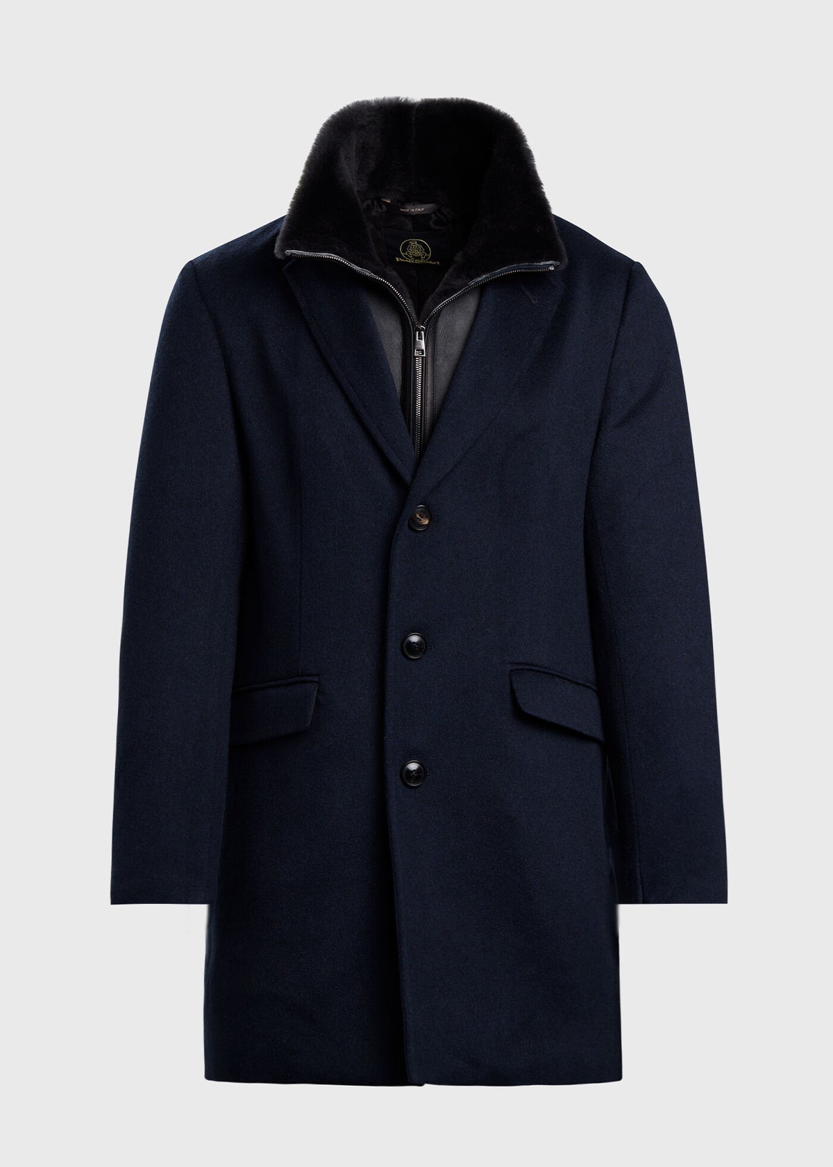 Wool Coat with Shearling Gilet - Paul Stuart Best Price