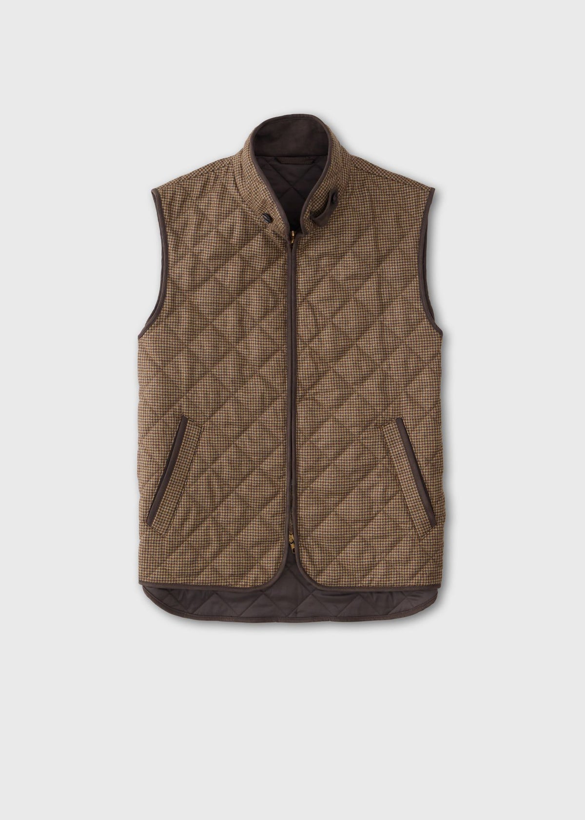 Wool Check Quilted Vest - Paul Stuart Premium