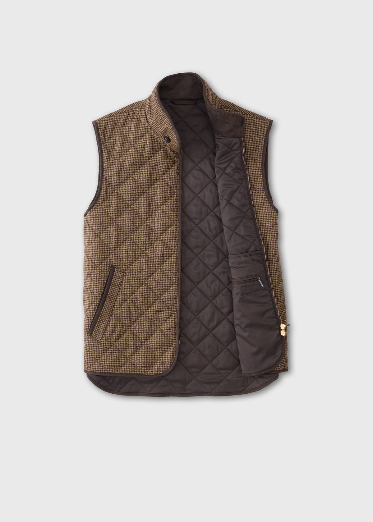Wool Check Quilted Vest - Paul Stuart Premium