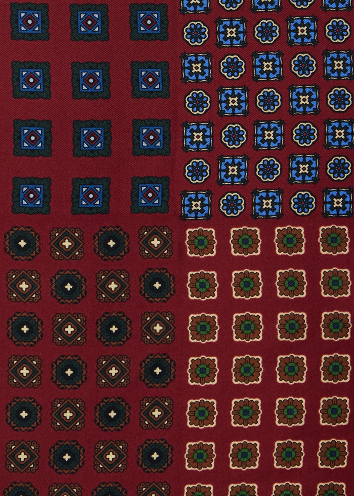 Patchwork Foulard Silk Pocket Square - Paul Stuart Discount