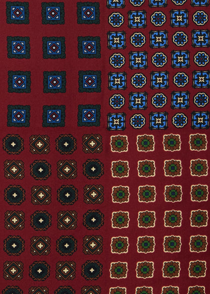 Patchwork Foulard Silk Pocket Square - Paul Stuart Discount