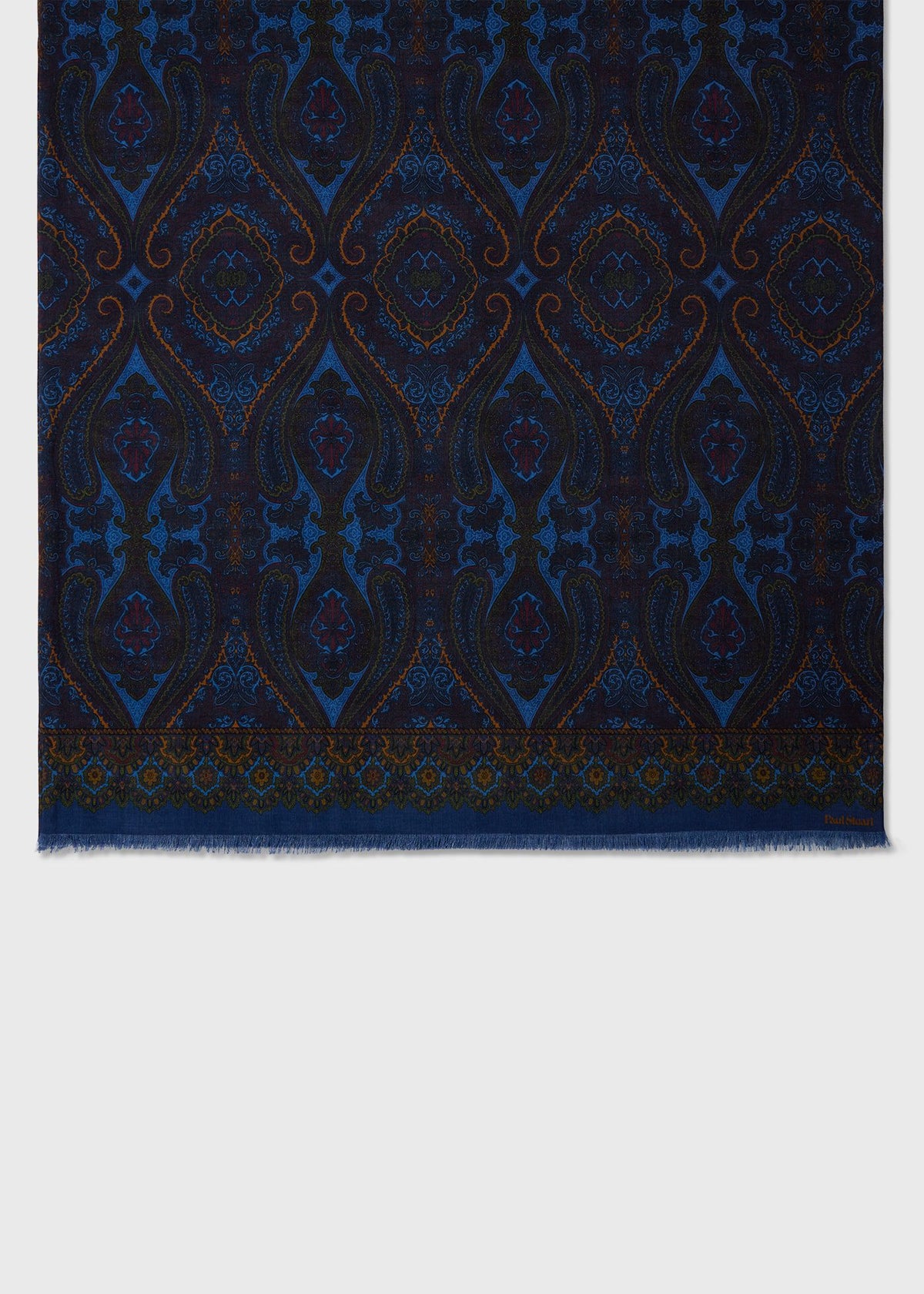 Wool Silk Paisley Scarf - Paul Stuart Signature
