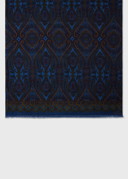 Wool Silk Paisley Scarf - Paul Stuart Signature