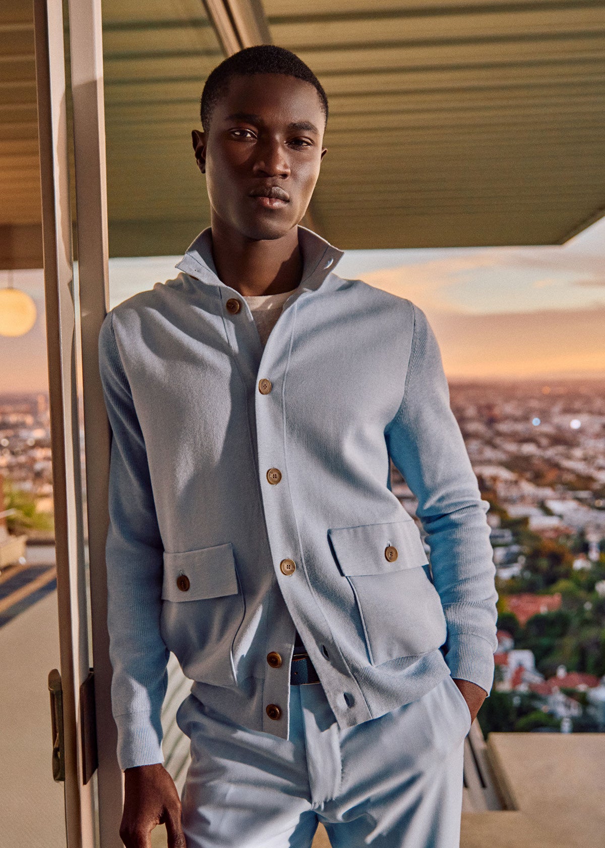 Silk & Cotton Blouson Cardigan - Paul Stuart Great Value