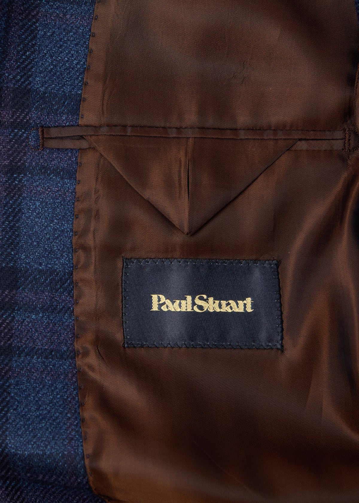 Wool-Silk Plaid Sport Coat - Paul Stuart Deals