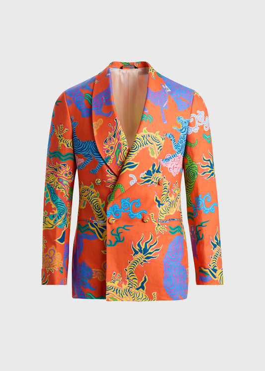 Dragon Printed Linen DInner Jacket - Paul Stuart Smart Buy