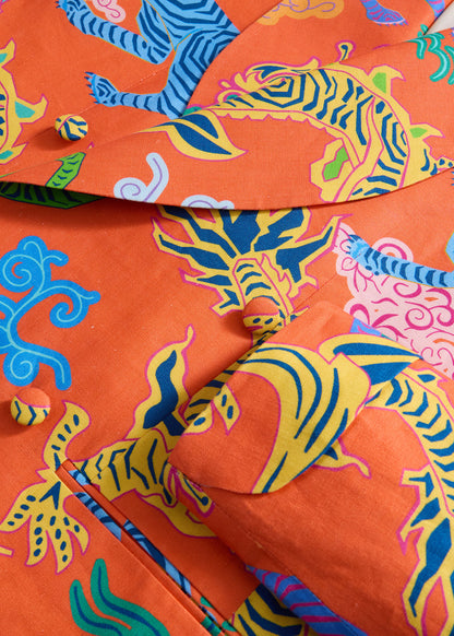 Dragon Printed Linen DInner Jacket - Paul Stuart Smart Buy