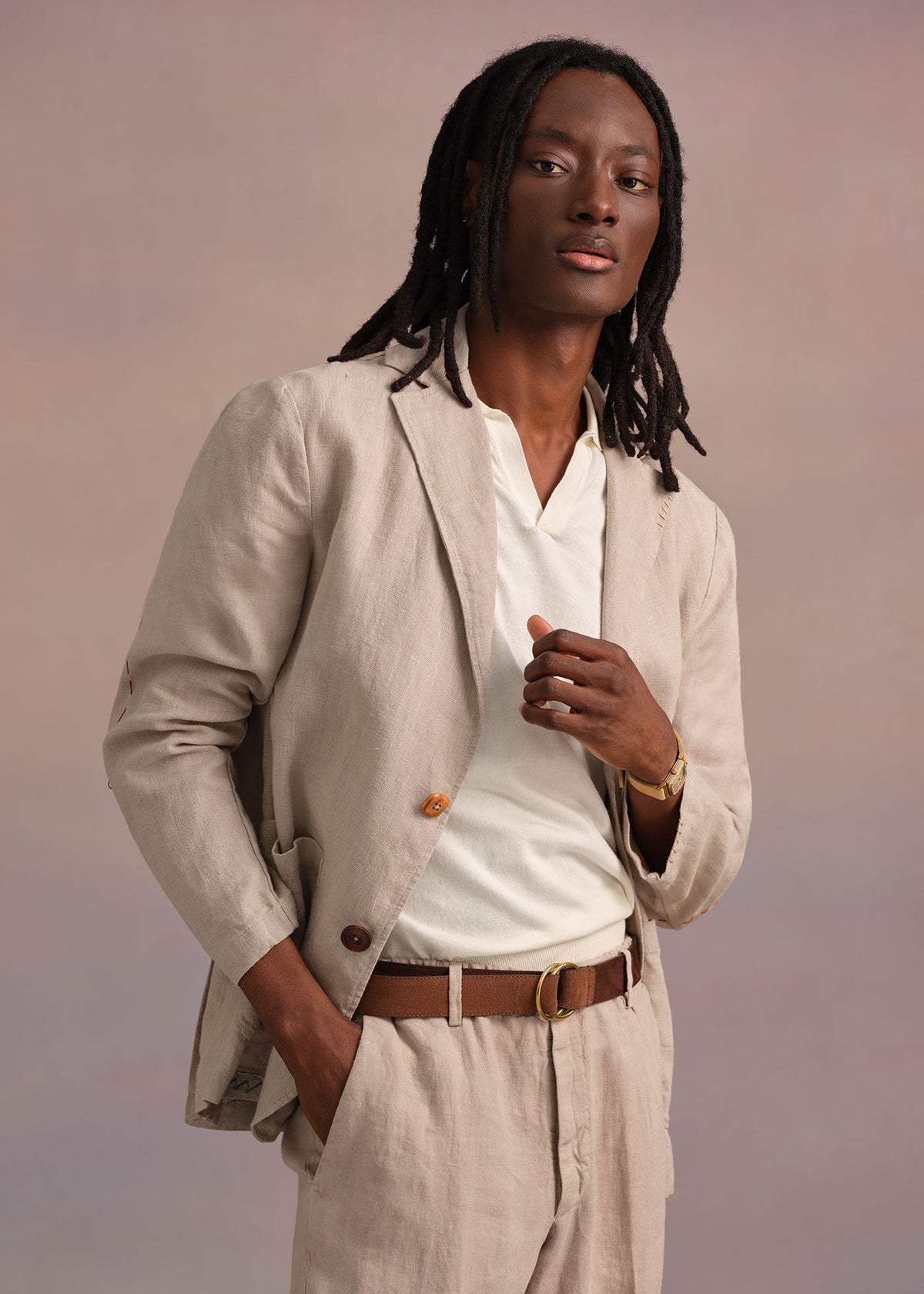 Washed Linen Jacket - Paul Stuart Signature