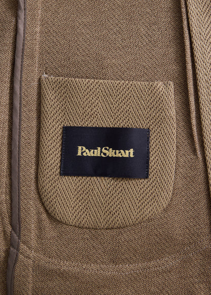 Stand Collar Herringbone Knit Jacket - Paul Stuart Trusted