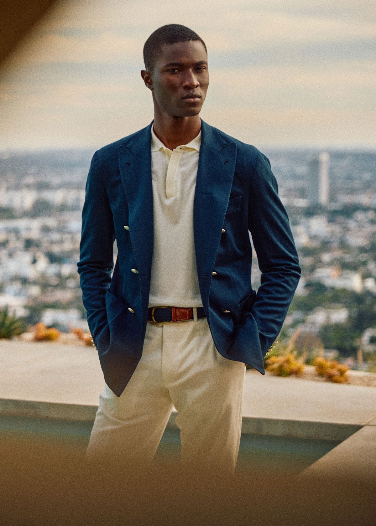 Lightweight Double Breasted Blazer - Paul Stuart Value