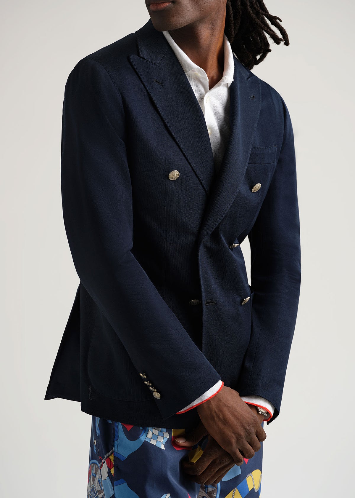 Lightweight Double Breasted Blazer - Paul Stuart Value