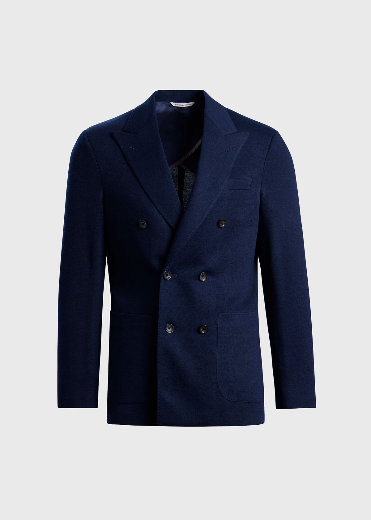 Double-Breasted Wool Knit Blazer - Paul Stuart Classic