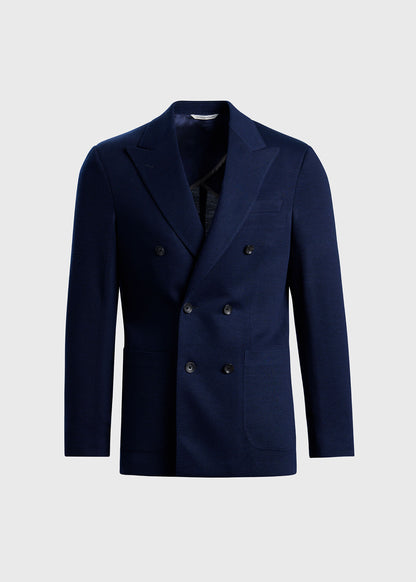 Double-Breasted Wool Knit Blazer - Paul Stuart Classic