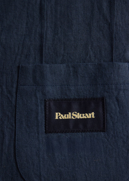 Linen Stand Collar Jacket - Paul Stuart Best Seller