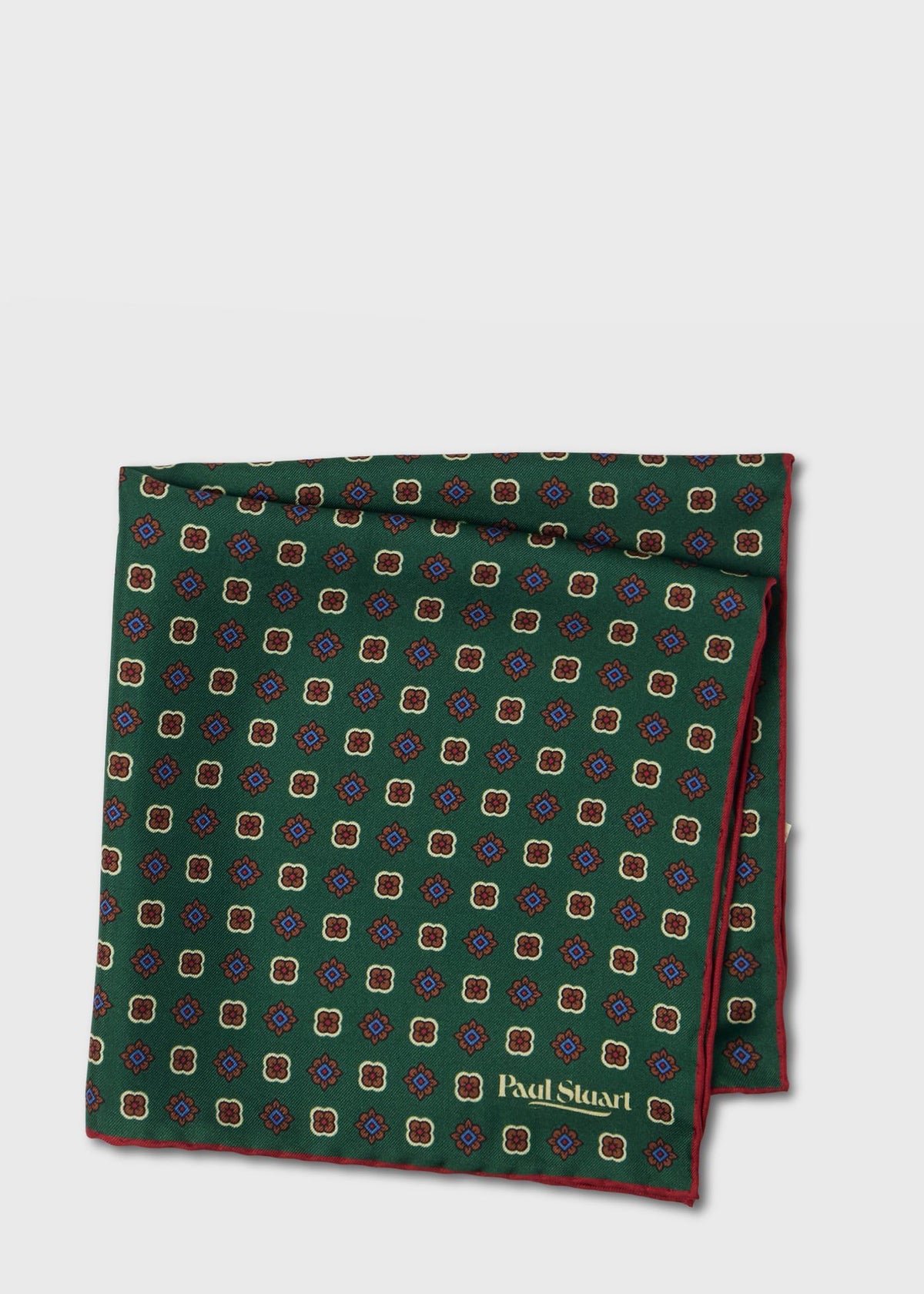 Medallion Silk Pocket Square - Paul Stuart Customer Favorite
