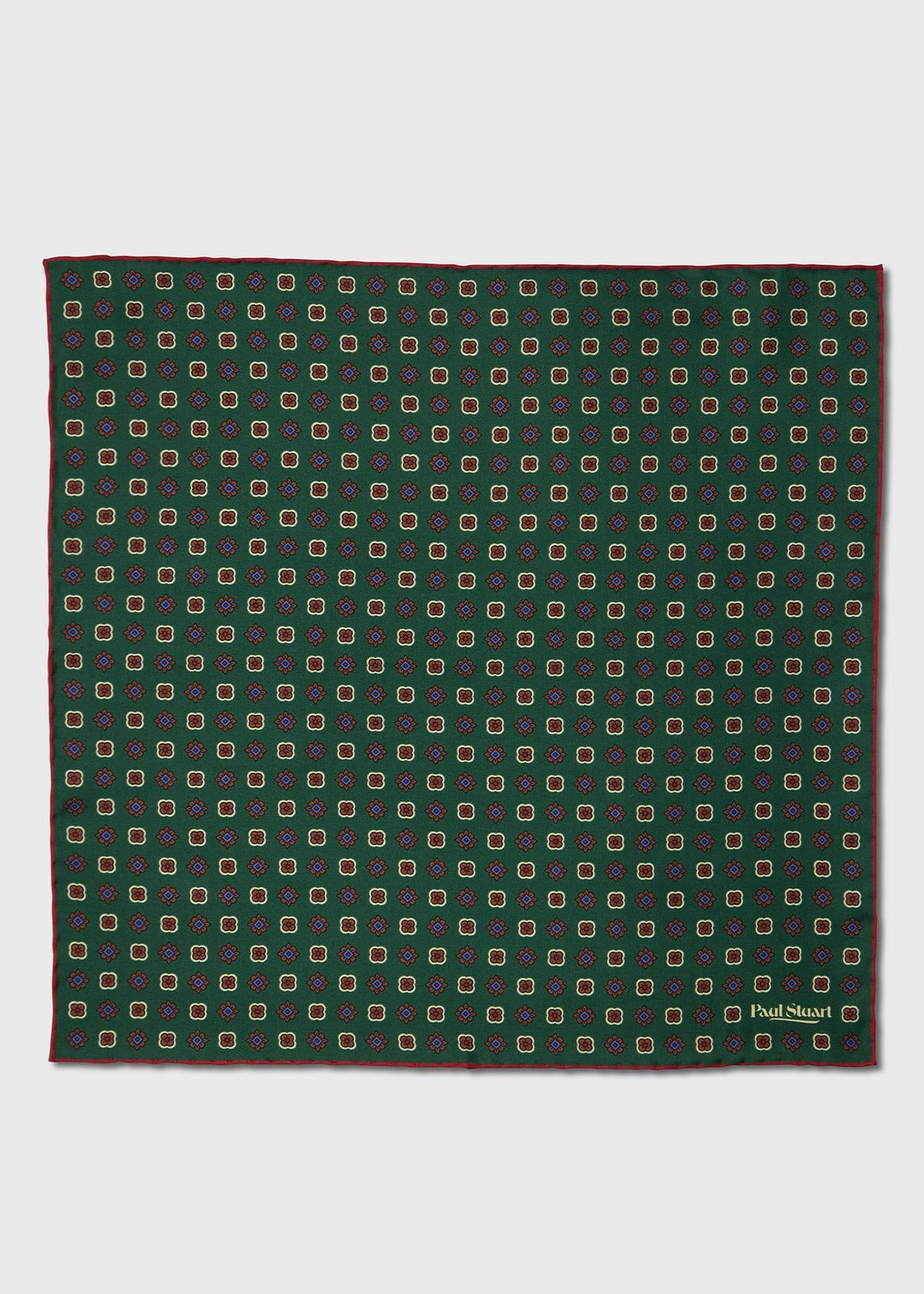 Medallion Silk Pocket Square - Paul Stuart Customer Favorite