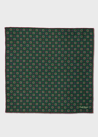 Medallion Silk Pocket Square - Paul Stuart Customer Favorite
