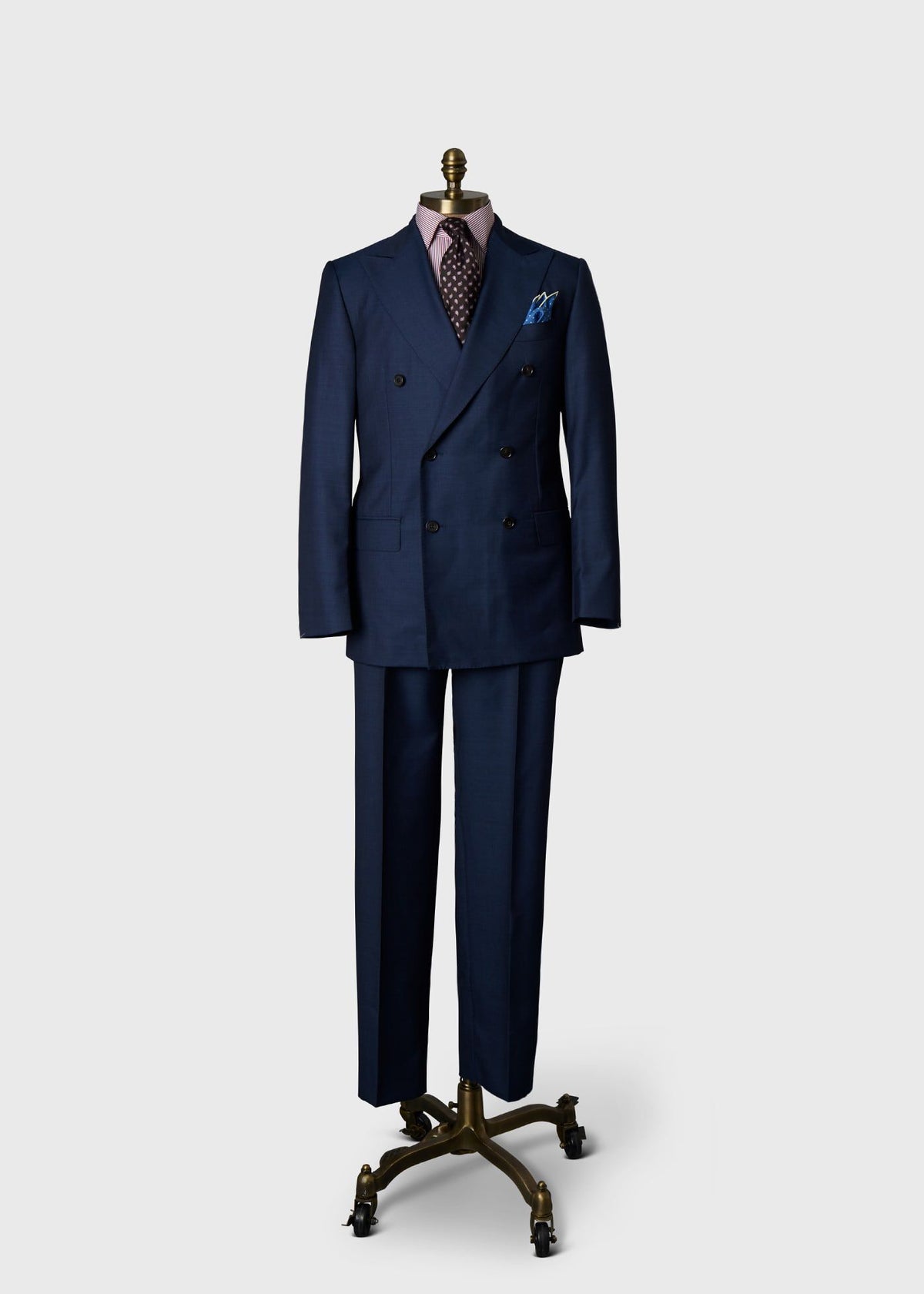 Double-Breasted Suit in Wool Sharkskin - Paul Stuart Great Value