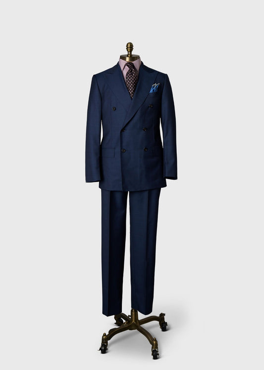Double-Breasted Suit in Wool Sharkskin - Paul Stuart Great Value