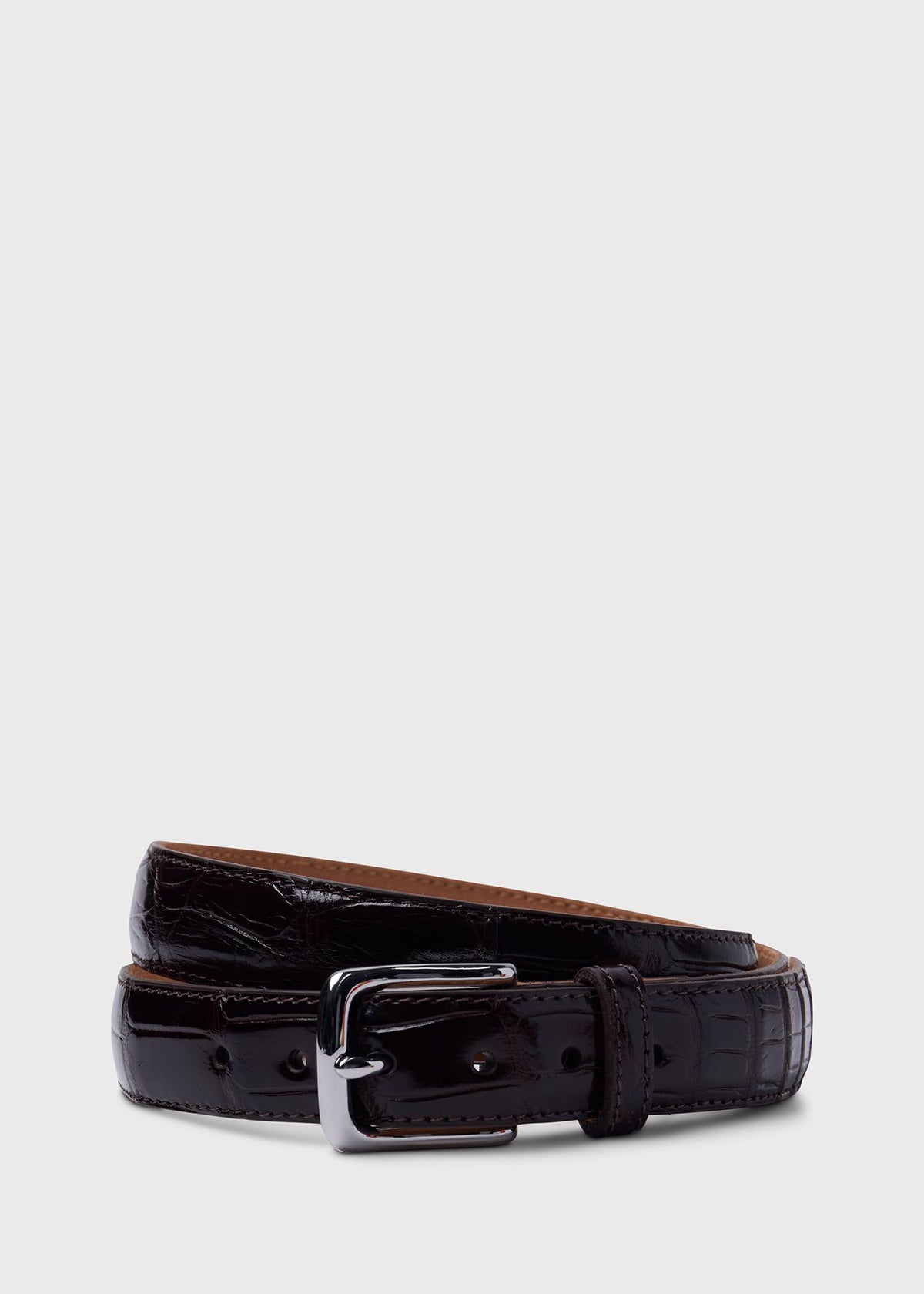 American Alligator Belt with Nickel Buckle - Paul Stuart Deals
