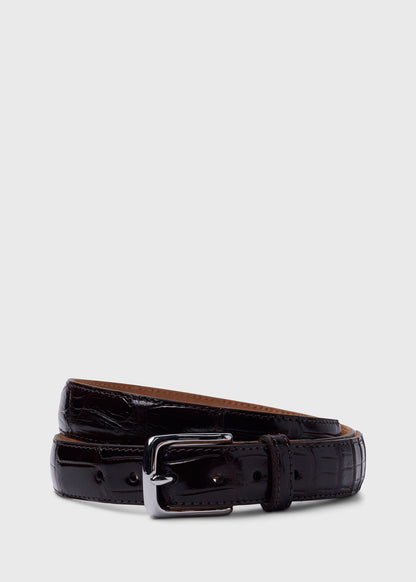 American Alligator Belt with Nickel Buckle - Paul Stuart Deals