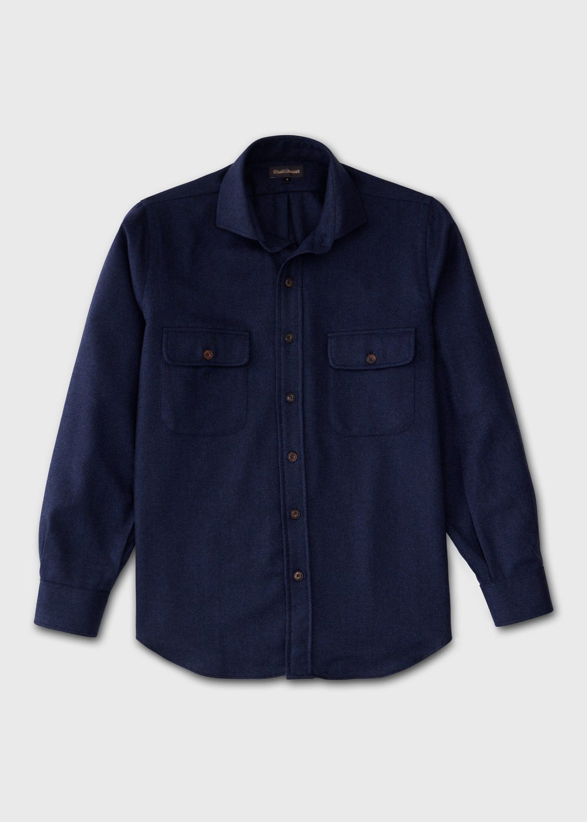 Herringbone Cashmere Overshirt - Paul Stuart Quality