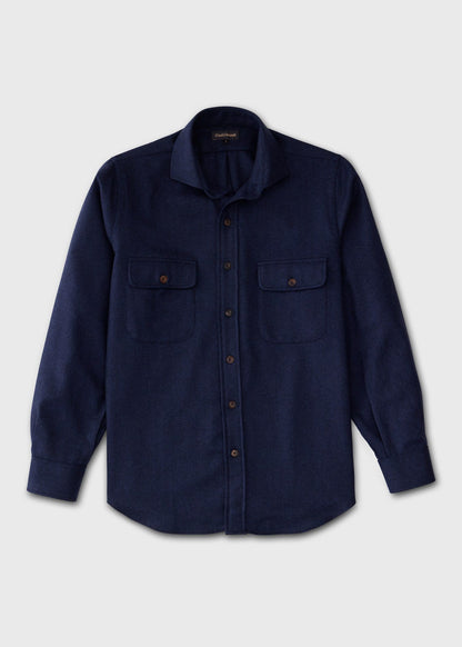 Herringbone Cashmere Overshirt - Paul Stuart Quality