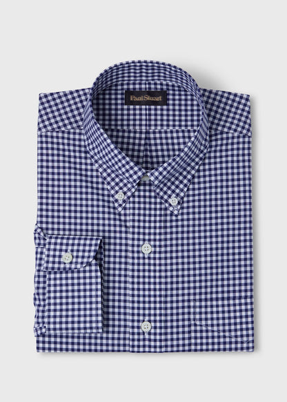 Gingham Button Down Shirt - Paul Stuart Discount
