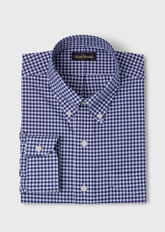 Gingham Button Down Shirt - Paul Stuart Discount