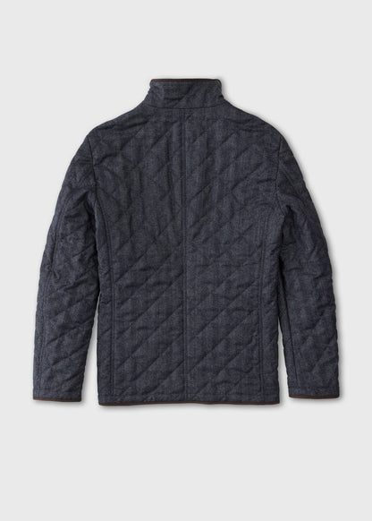 Wool Herringbone Quilted Jacket - Paul Stuart Discount