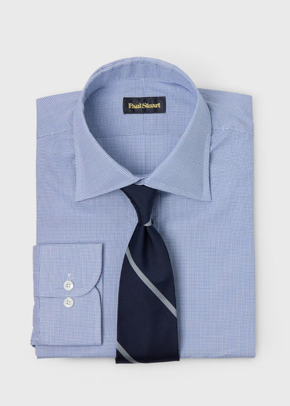Micro Check Spread Collar Dress Shirt - Paul Stuart Latest