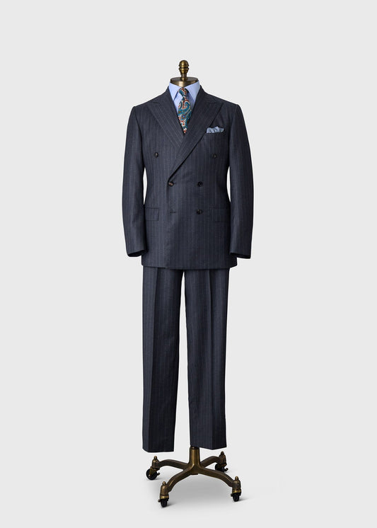 Double-Breasted Chalk Stripe Suit - Paul Stuart Great Value