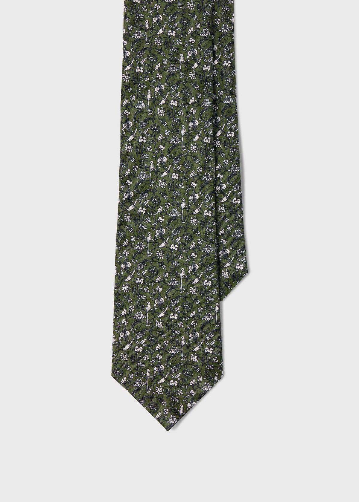 Floral Bird SIik Tie - Paul Stuart Premium