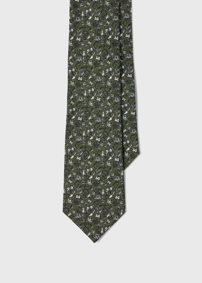 Floral Bird SIik Tie - Paul Stuart Premium